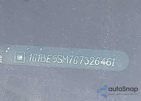 2016 Chevrolet Cruze Lt Auto z USA, uszkodzony, nr VIN 1G1BE5SM7G7326461